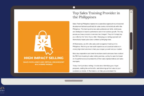 best sales training providers philippines rainmakers