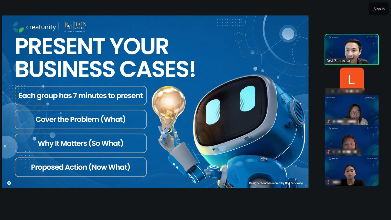 ai training present business case